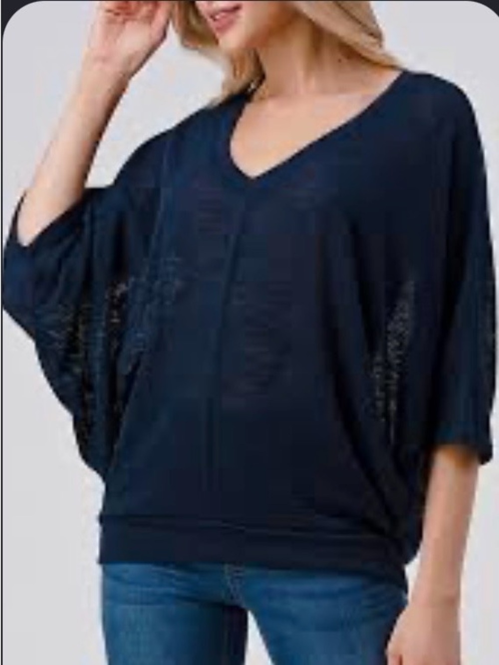 Vintage ROMAN KEFLAY Navy Blue Top